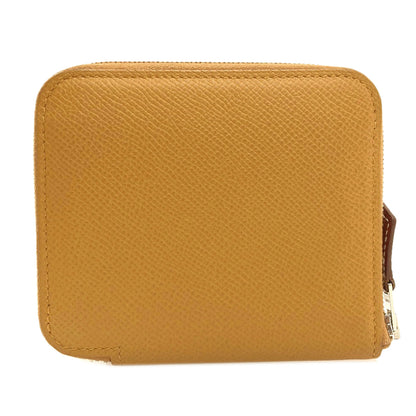 HERMES Azap Silkin Compact SilverHardware Bifold Wallet with Coin Pocket Epsom Ladies [Used]