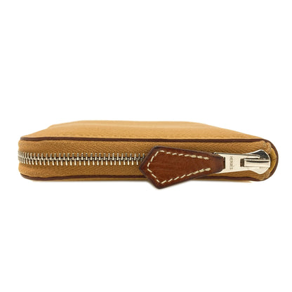 HERMES Azap Silkin Compact SilverHardware Bifold Wallet with Coin Pocket Epsom Ladies [Used]
