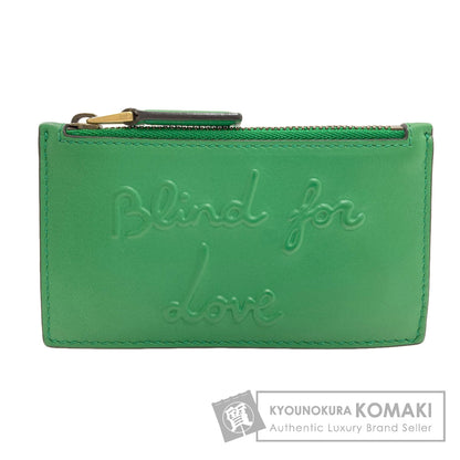 GUCCI 451184 Embossing Card Case Leather Ladies [Used]