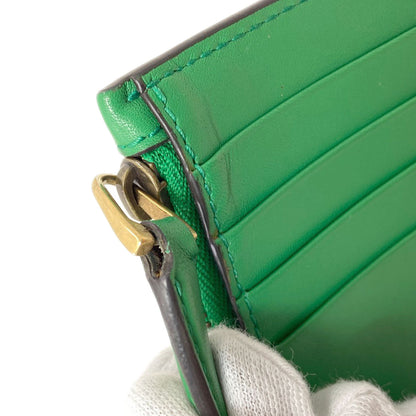 GUCCI 451184 Embossing Card Case Leather Ladies [Used]