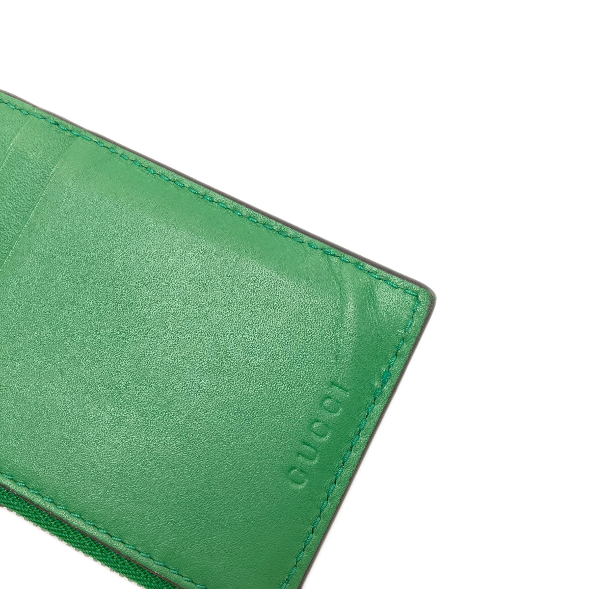 GUCCI 451184 Embossing Card Case Leather Ladies [Used]
