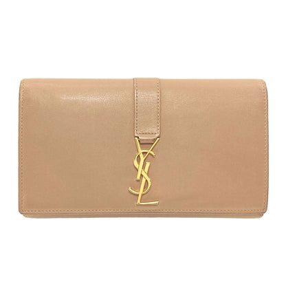 SAINT LAURENT Cassandra Long wallet (with coin pocket) Leather Ladies [Used]