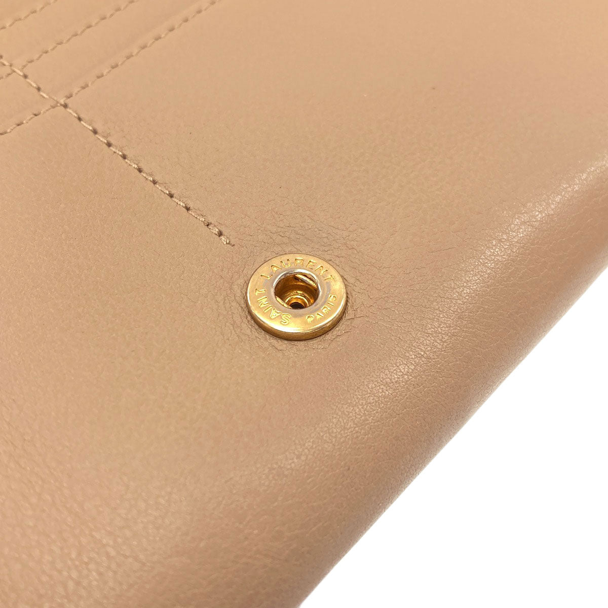 SAINT LAURENT Cassandra Long wallet (with coin pocket) Leather Ladies [Used]