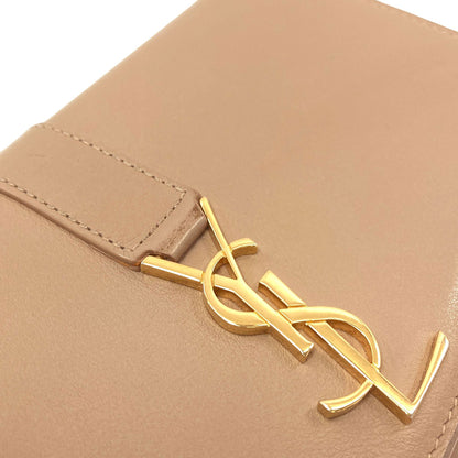 SAINT LAURENT Cassandra Long wallet (with coin pocket) Leather Ladies [Used]