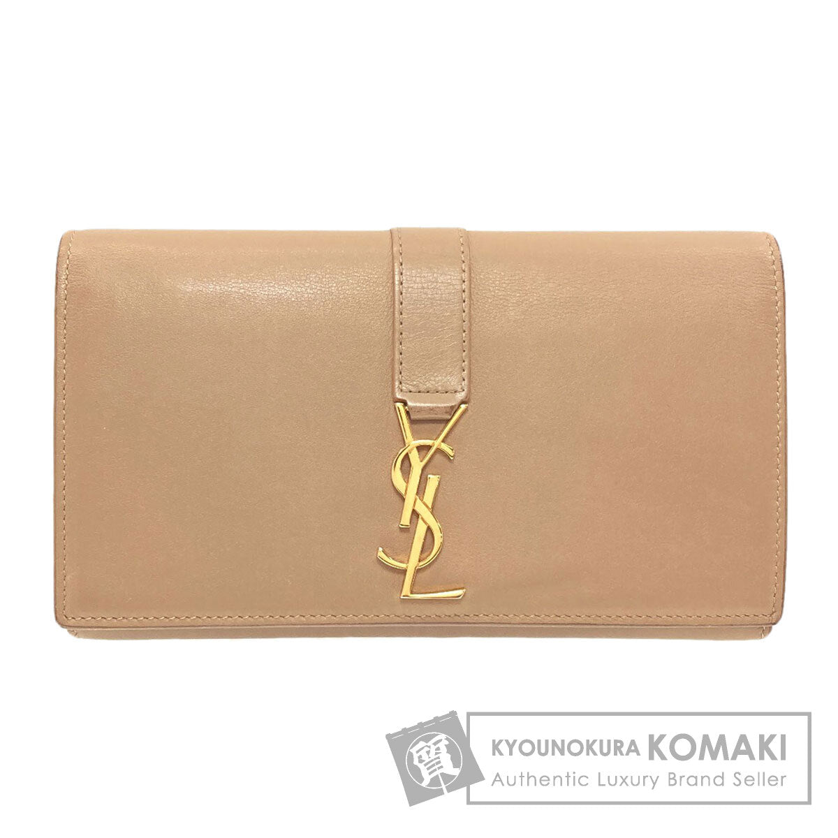 SAINT LAURENT Cassandra Long wallet (with coin pocket) Leather Ladies [Used]