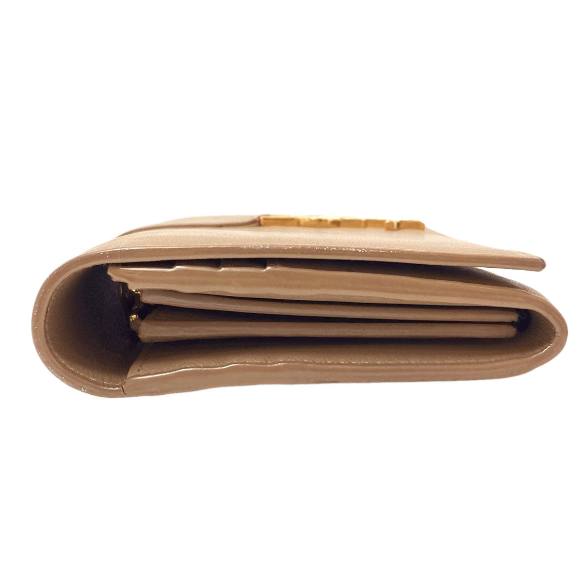 SAINT LAURENT Cassandra Long wallet (with coin pocket) Leather Ladies [Used]