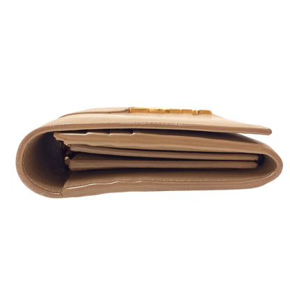 SAINT LAURENT Cassandra Long wallet (with coin pocket) Leather Ladies [Used]