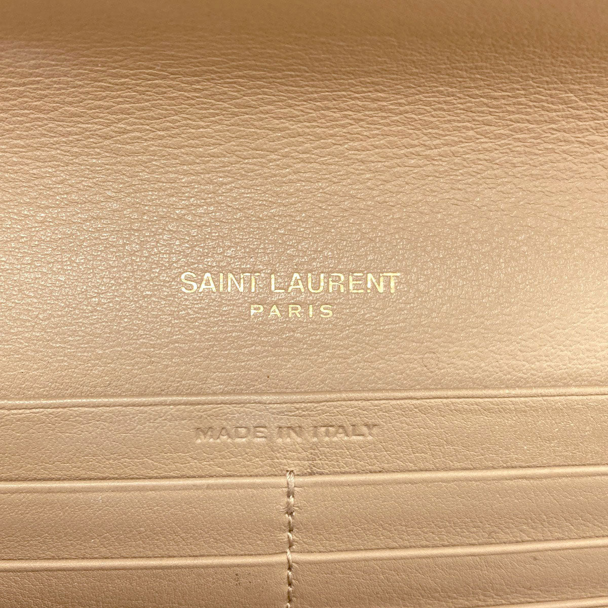 SAINT LAURENT Cassandra Long wallet (with coin pocket) Leather Ladies [Used]
