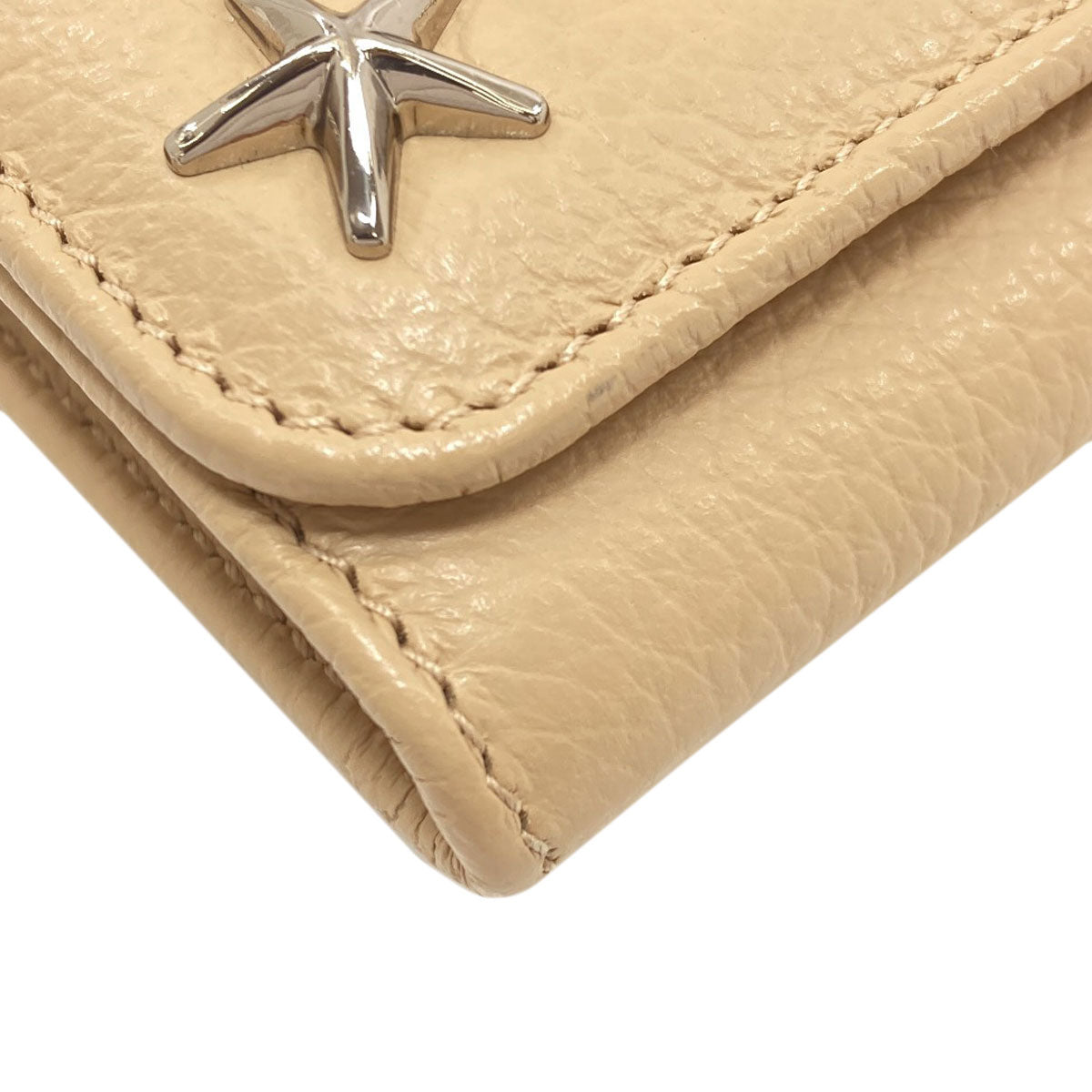 Jimmy Choo Star motif studs Long wallet (with coin pocket) Leather Ladies [Used]