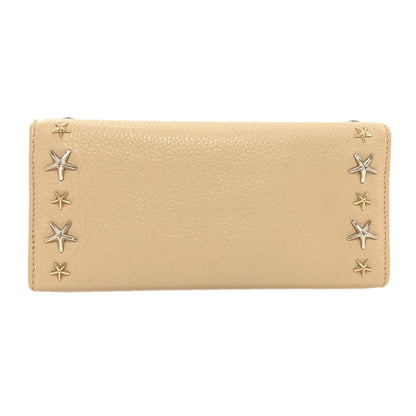Jimmy Choo Star motif studs Long wallet (with coin pocket) Leather Ladies [Used]