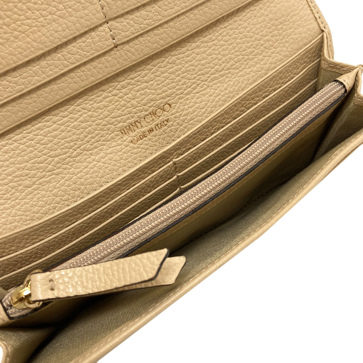 Jimmy Choo Star motif studs Long wallet (with coin pocket) Leather Ladies [Used]