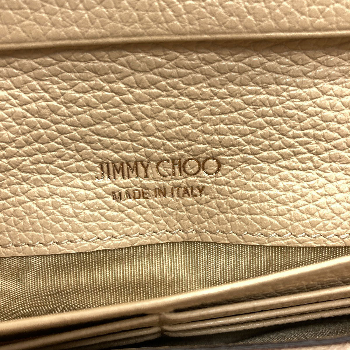 Jimmy Choo Star motif studs Long wallet (with coin pocket) Leather Ladies [Used]