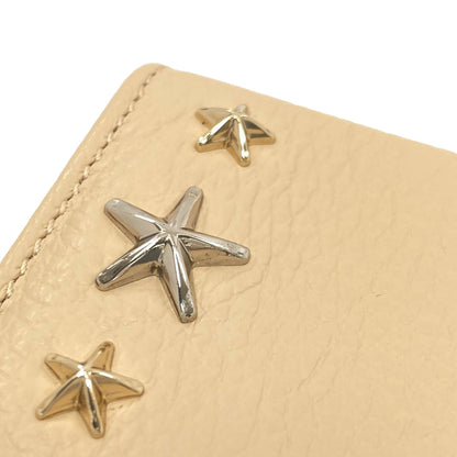 Jimmy Choo Star motif studs Long wallet (with coin pocket) Leather Ladies [Used]