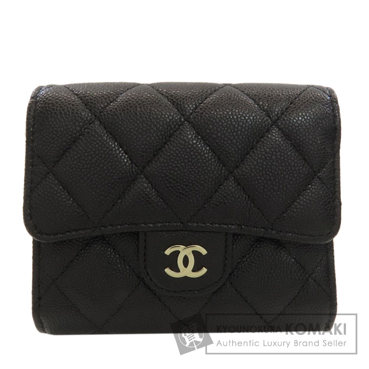 CHANEL Matelasse SilverHardware Bifold Wallet with Coin Pocket Grained Calfskin Skin Ladies [Used]