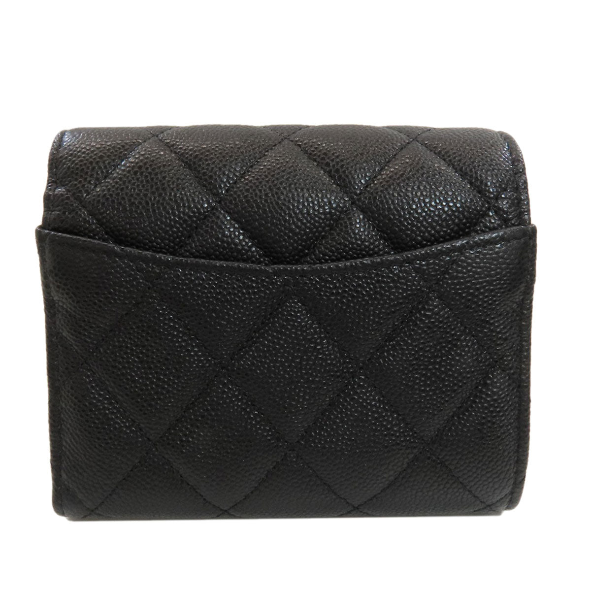 CHANEL Matelasse SilverHardware Bifold Wallet with Coin Pocket Grained Calfskin Skin Ladies [Used]