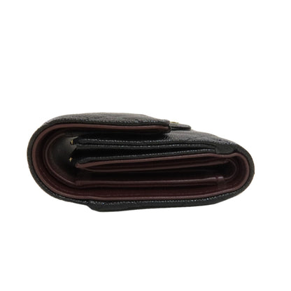 CHANEL Matelasse SilverHardware Bifold Wallet with Coin Pocket Grained Calfskin Skin Ladies [Used]