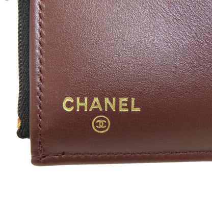 CHANEL Matelasse SilverHardware Bifold Wallet with Coin Pocket Grained Calfskin Skin Ladies [Used]