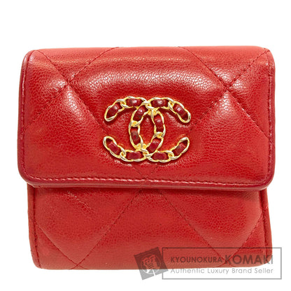 CHANEL Chanel 19 Small Flap Wallet Bifold Wallet with Coin Pocket Lambskin Ladies [Used]