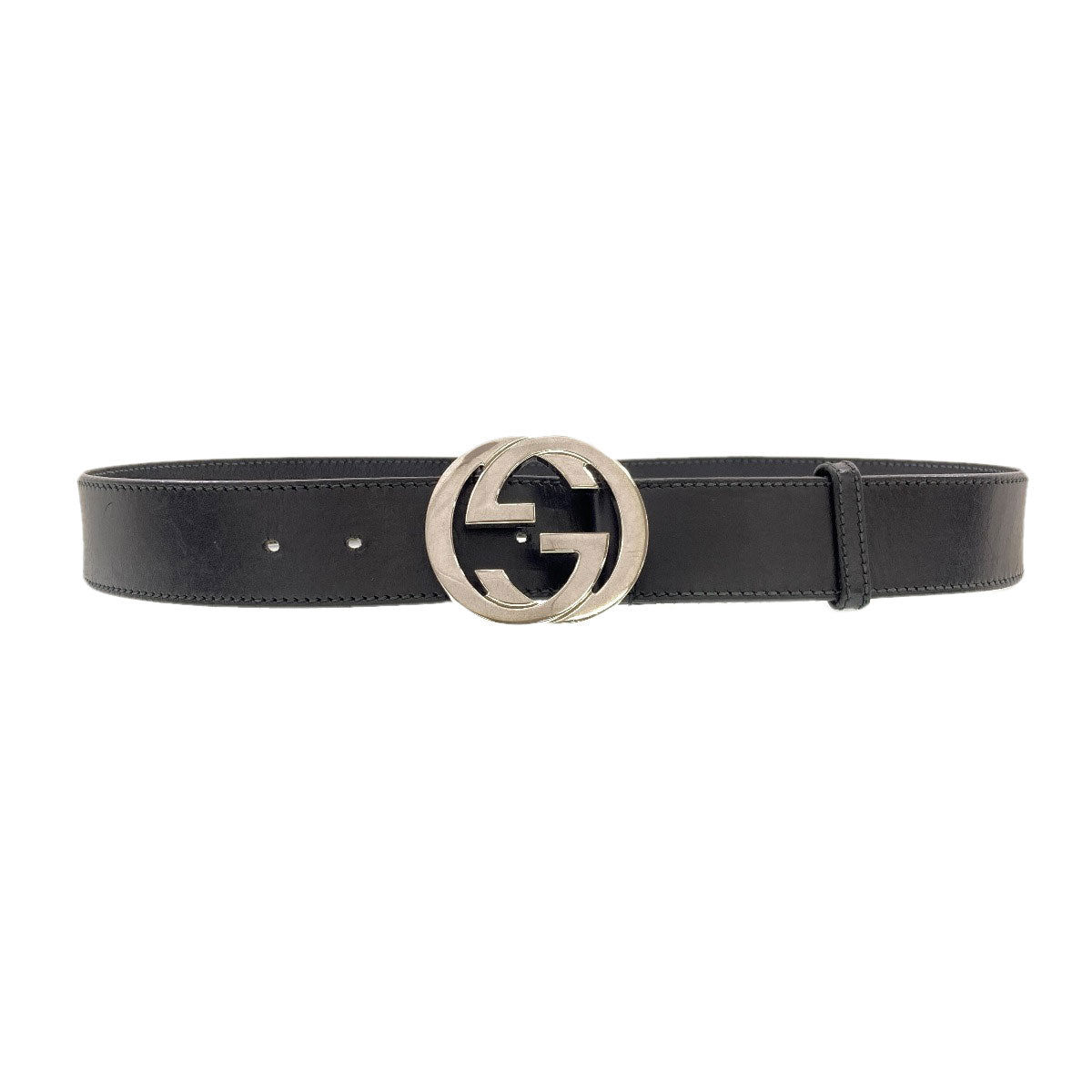GUCCI 114984 Interlocking G belt Leather mens [Used]