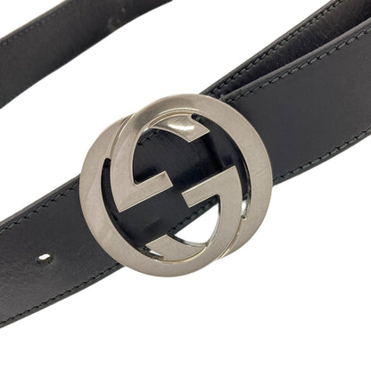 GUCCI 114984 Interlocking G belt Leather mens [Used]