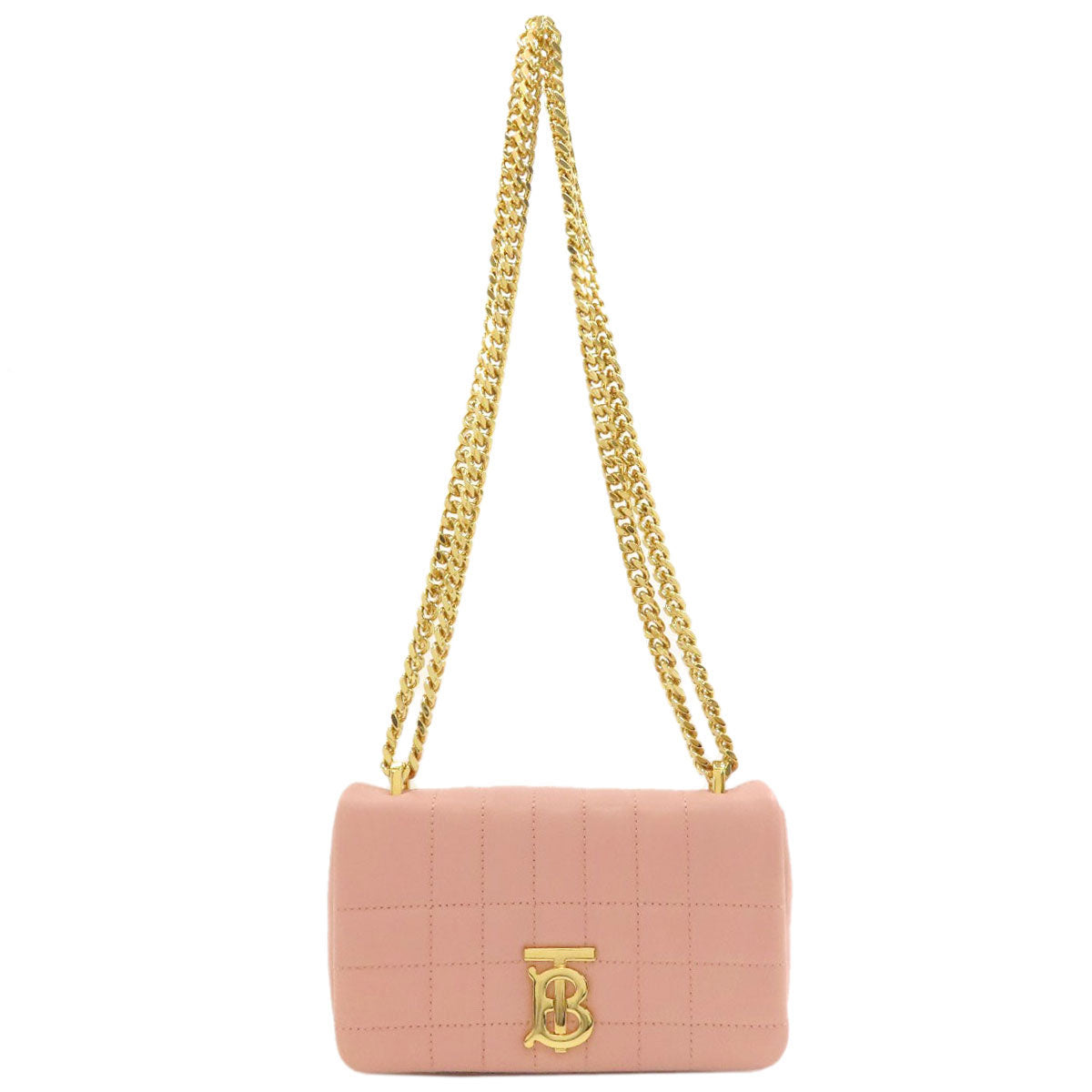 BURBERRY Laura TB Logo Chain Shoulder Shoulder Bag Calf Ladies [Used]