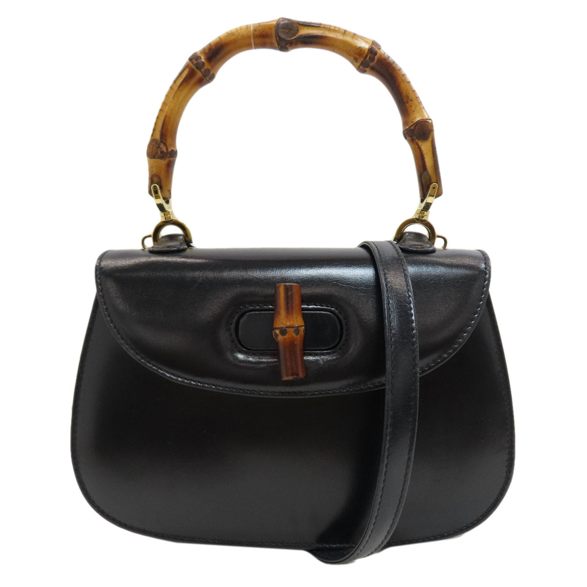 GUCCI 00020460188 Bamboo 2WAY Handbag Calf Ladies [Used]