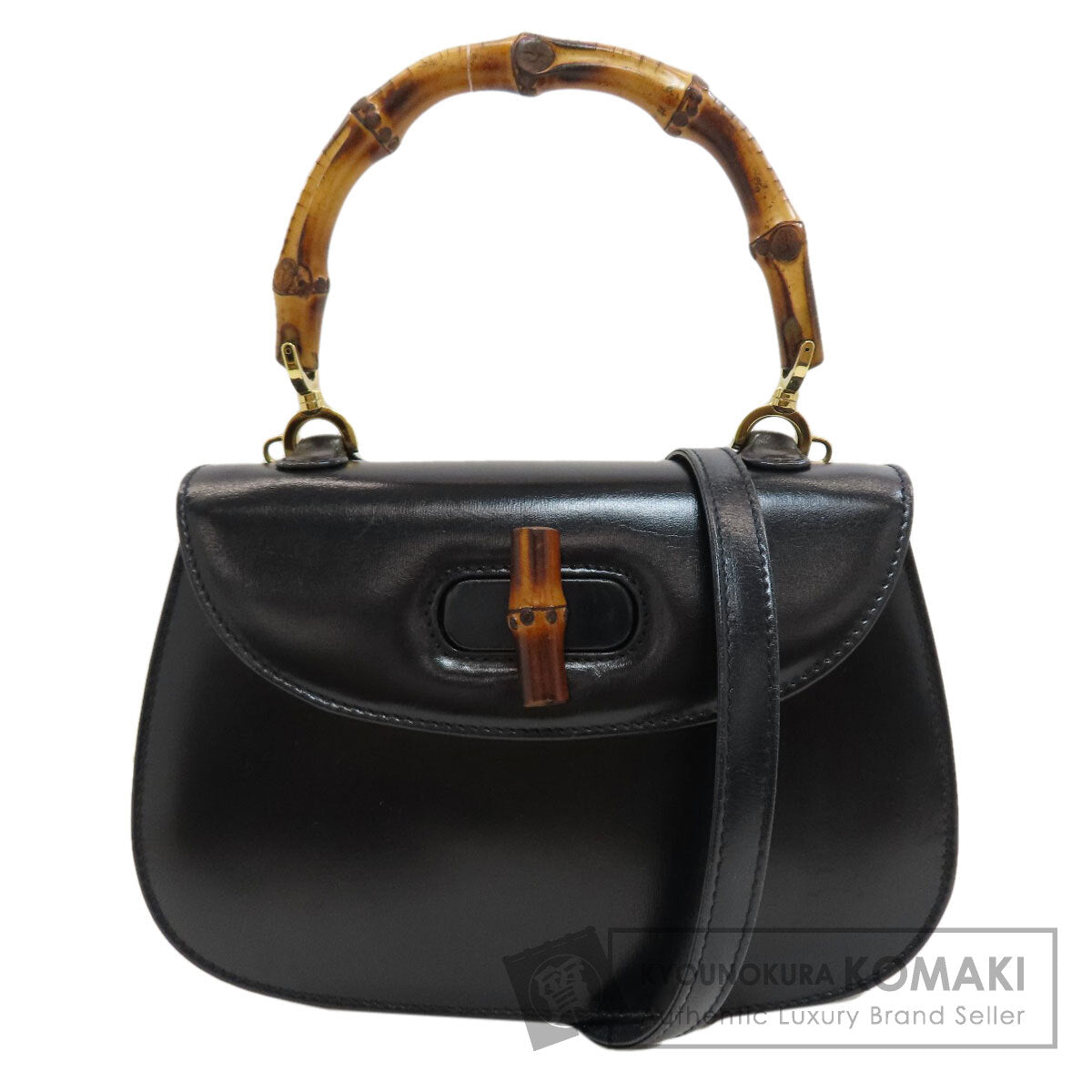 GUCCI 00020460188 Bamboo 2WAY Handbag Calf Ladies [Used]