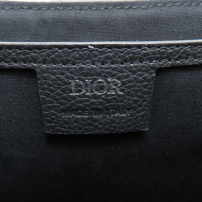 CHRISTIAN DIOR Saddle flap messenger bag Shoulder Bag Grained Calfskin Skin CanvasLadies [Used]