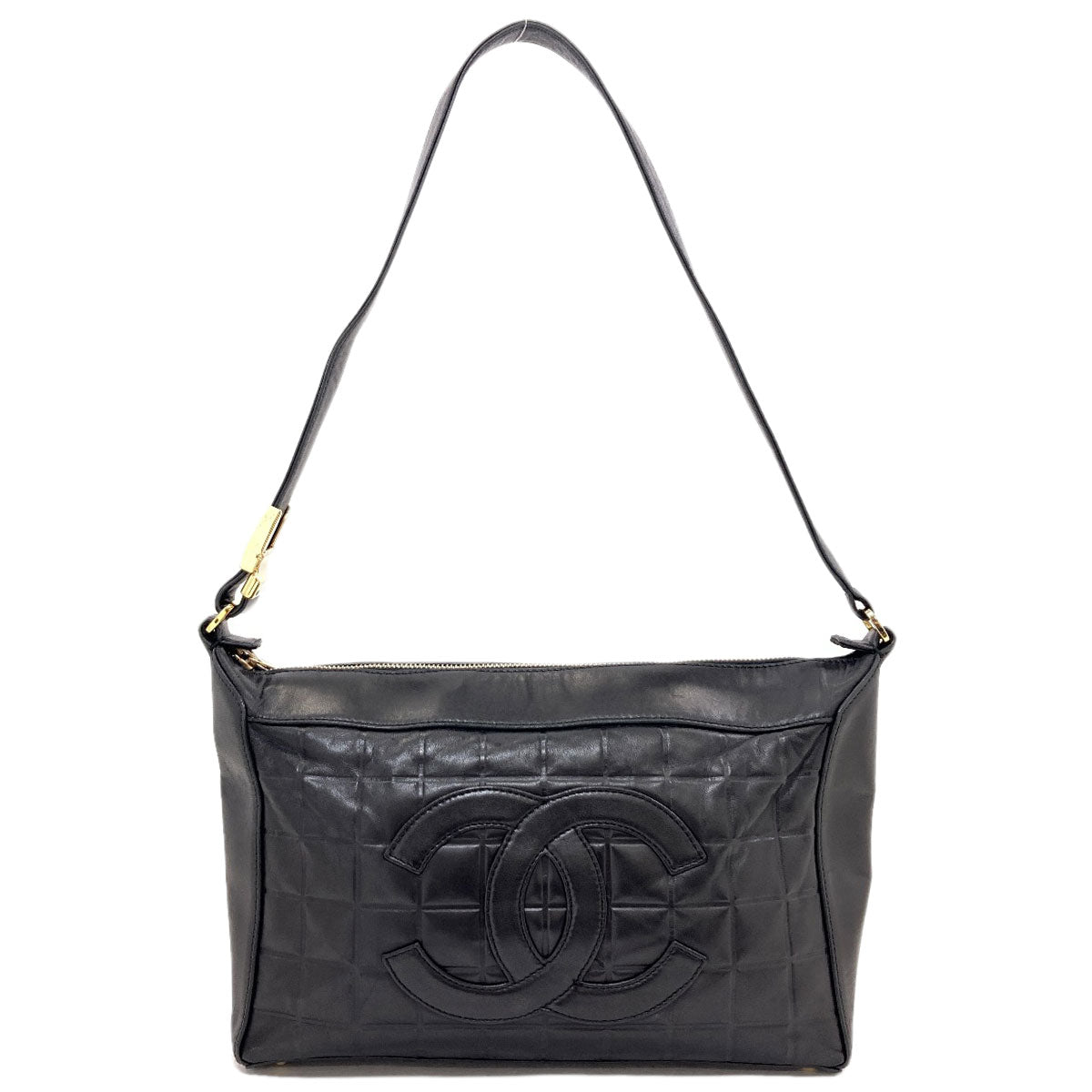 CHANEL Chocolate bar COCO Mark GoldHardware Shoulder Bag Lambskin Ladies [Used]