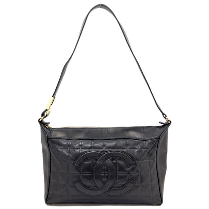 CHANEL Chocolate bar COCO Mark GoldHardware Shoulder Bag Lambskin Ladies [Used]