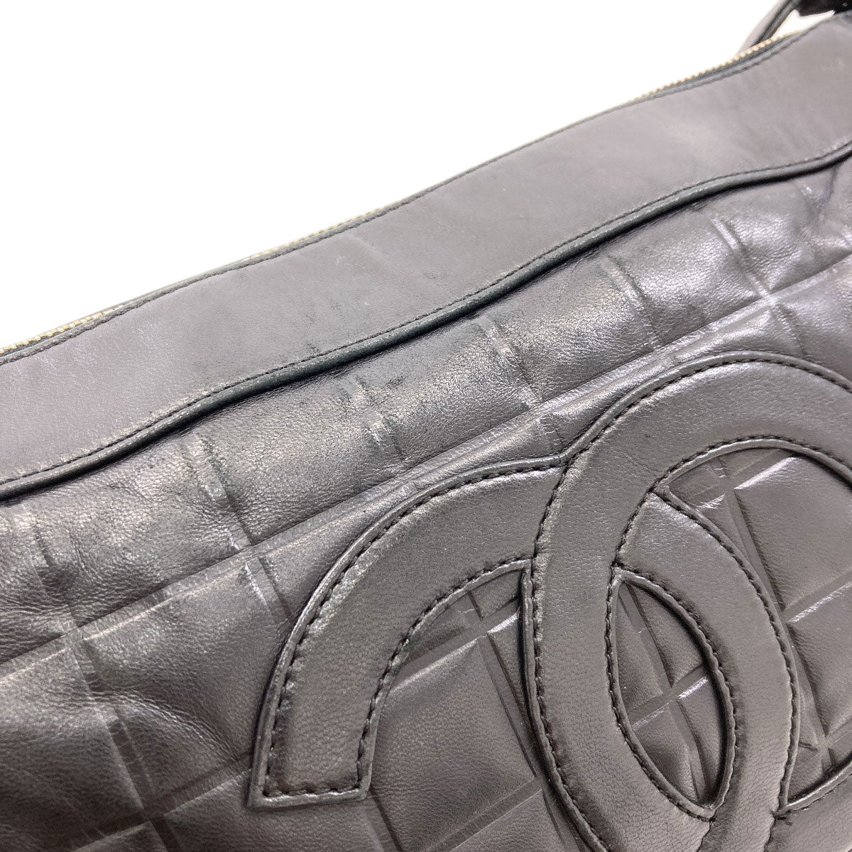 CHANEL Chocolate bar COCO Mark GoldHardware Shoulder Bag Lambskin Ladies [Used]