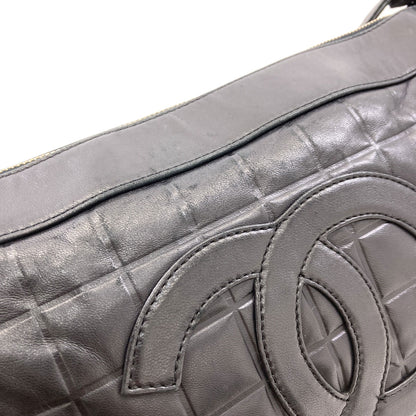 CHANEL Chocolate bar COCO Mark GoldHardware Shoulder Bag Lambskin Ladies [Used]
