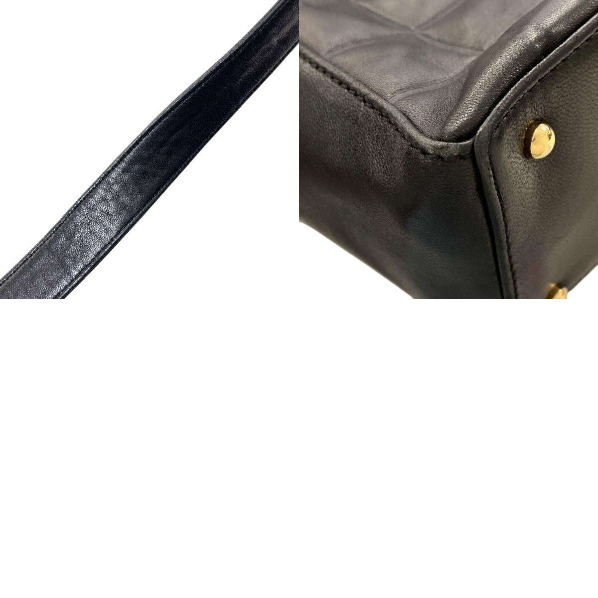 CHANEL Chocolate bar COCO Mark GoldHardware Shoulder Bag Lambskin Ladies [Used]