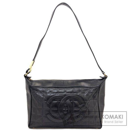 CHANEL Chocolate bar COCO Mark GoldHardware Shoulder Bag Lambskin Ladies [Used]