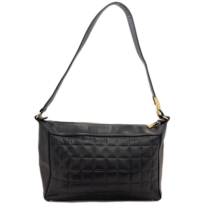 CHANEL Chocolate bar COCO Mark GoldHardware Shoulder Bag Lambskin Ladies [Used]