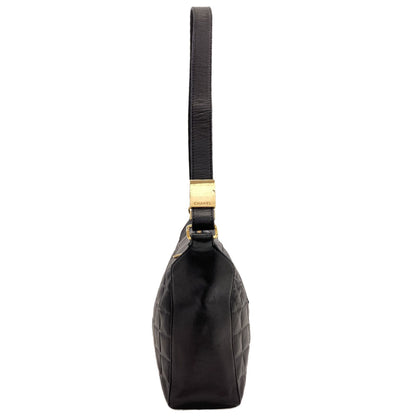 CHANEL Chocolate bar COCO Mark GoldHardware Shoulder Bag Lambskin Ladies [Used]