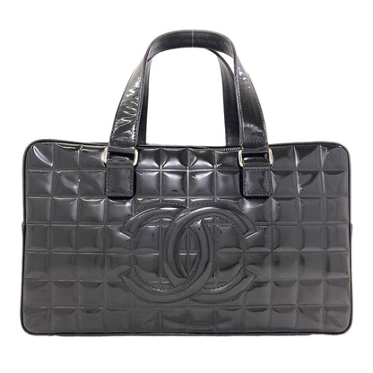 CHANEL Choco Bar SilverHardware Tote Bag Enamel Ladies [Used]