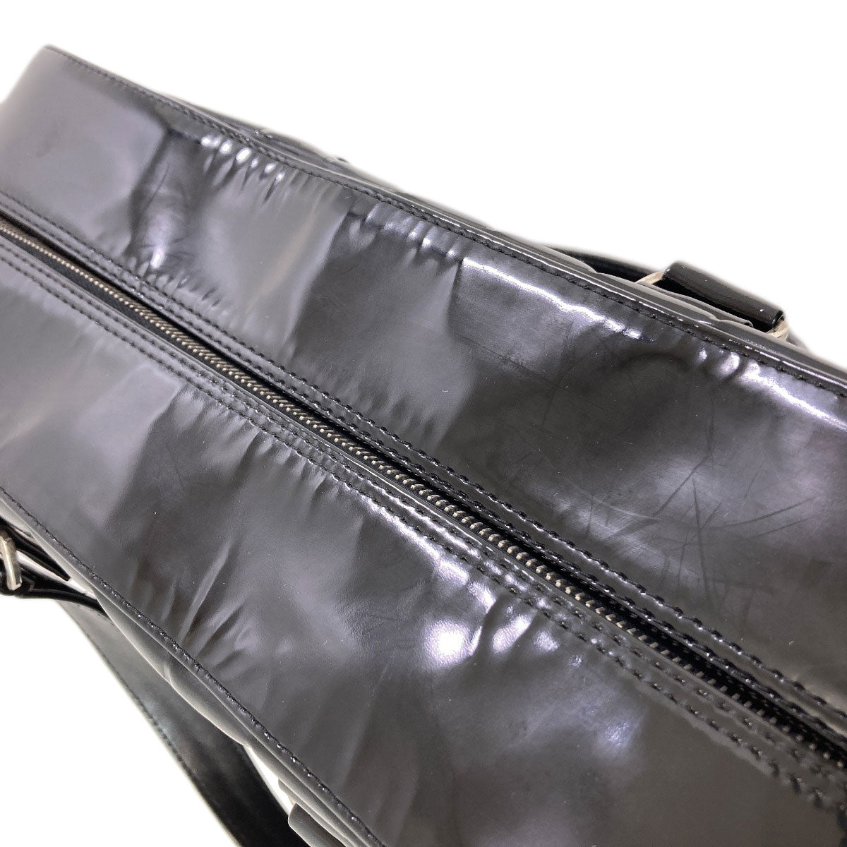 CHANEL Choco Bar SilverHardware Tote Bag Enamel Ladies [Used]