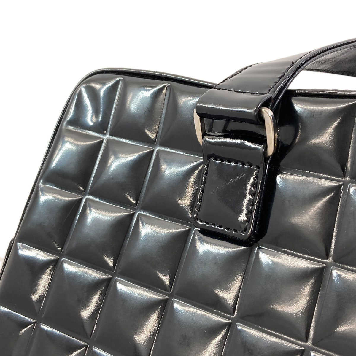 CHANEL Choco Bar SilverHardware Tote Bag Enamel Ladies [Used]