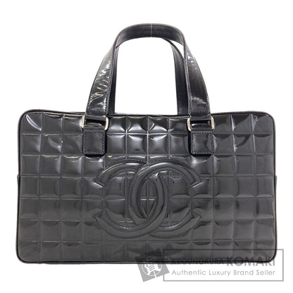 CHANEL Choco Bar SilverHardware Tote Bag Enamel Ladies [Used]