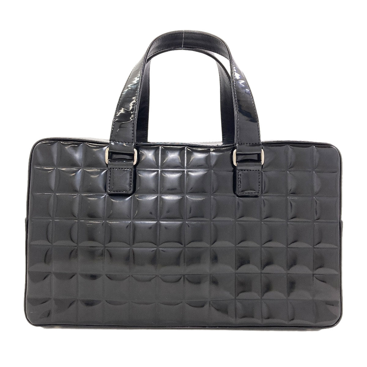 CHANEL Choco Bar SilverHardware Tote Bag Enamel Ladies [Used]