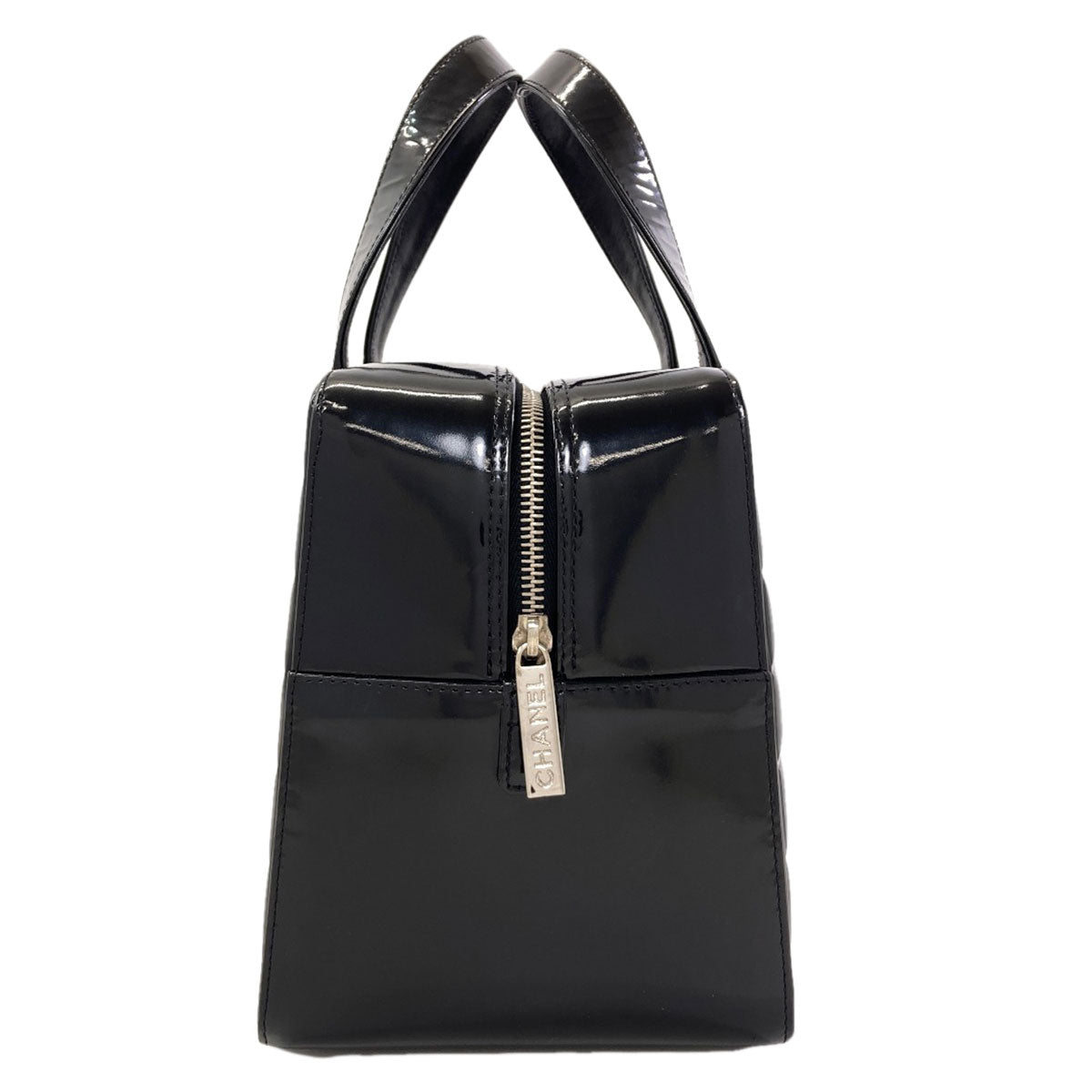 CHANEL Choco Bar SilverHardware Tote Bag Enamel Ladies [Used]