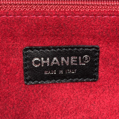 CHANEL Choco Bar SilverHardware Tote Bag Enamel Ladies [Used]