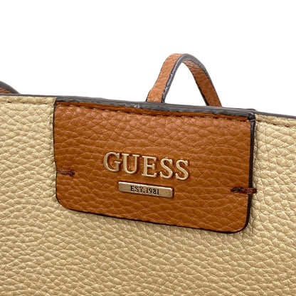 Guess logo Tote Bag Leather Ladies [Used]