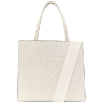 PRADA 1BG382 Triangle logo Handbag Calf Ladies [Used]