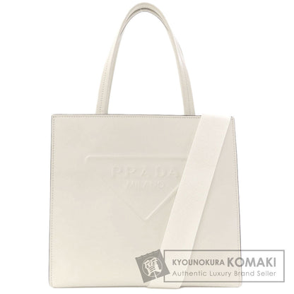 PRADA 1BG382 Triangle logo Handbag Calf Ladies [Used]