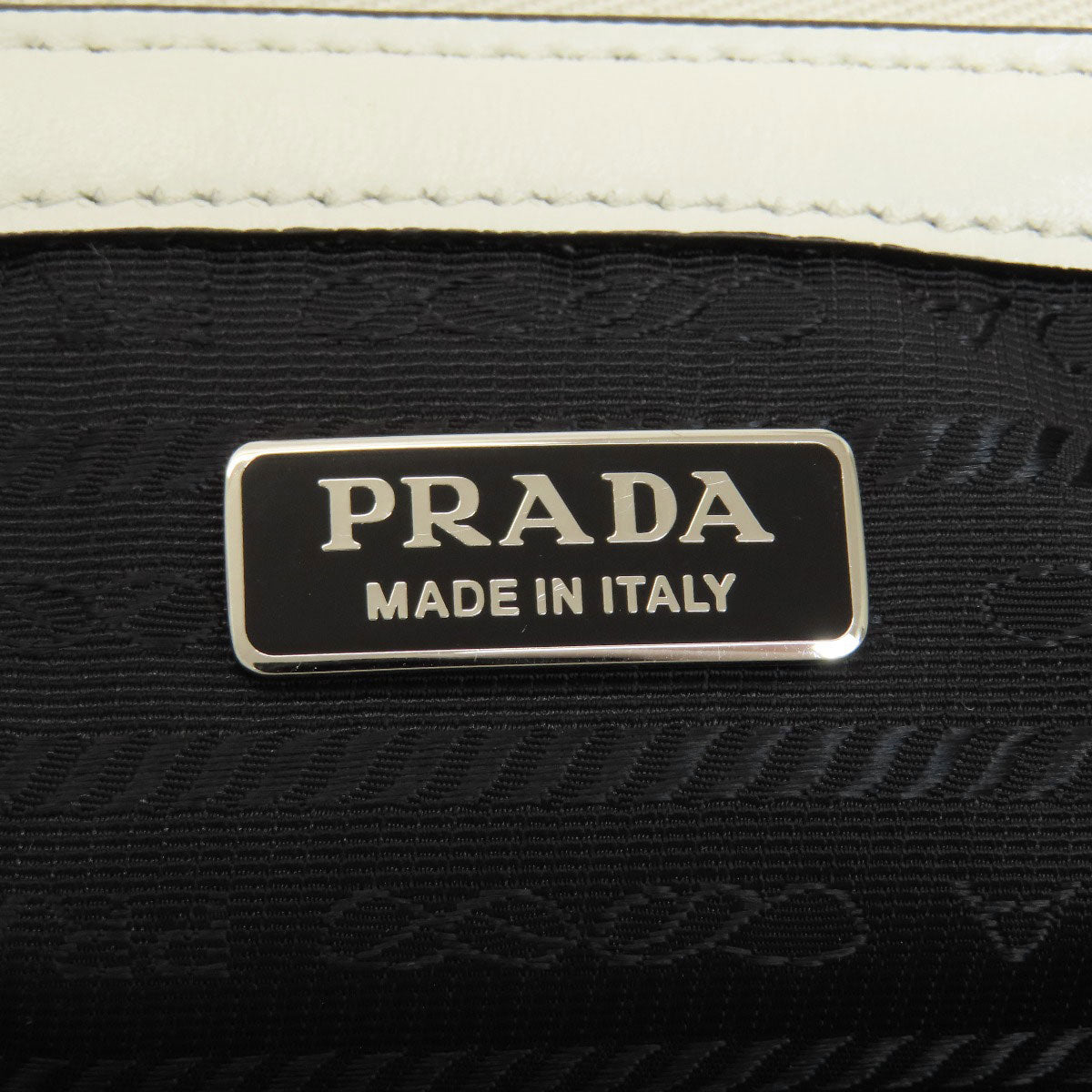 PRADA 1BG382 Triangle logo Handbag Calf Ladies [Used]