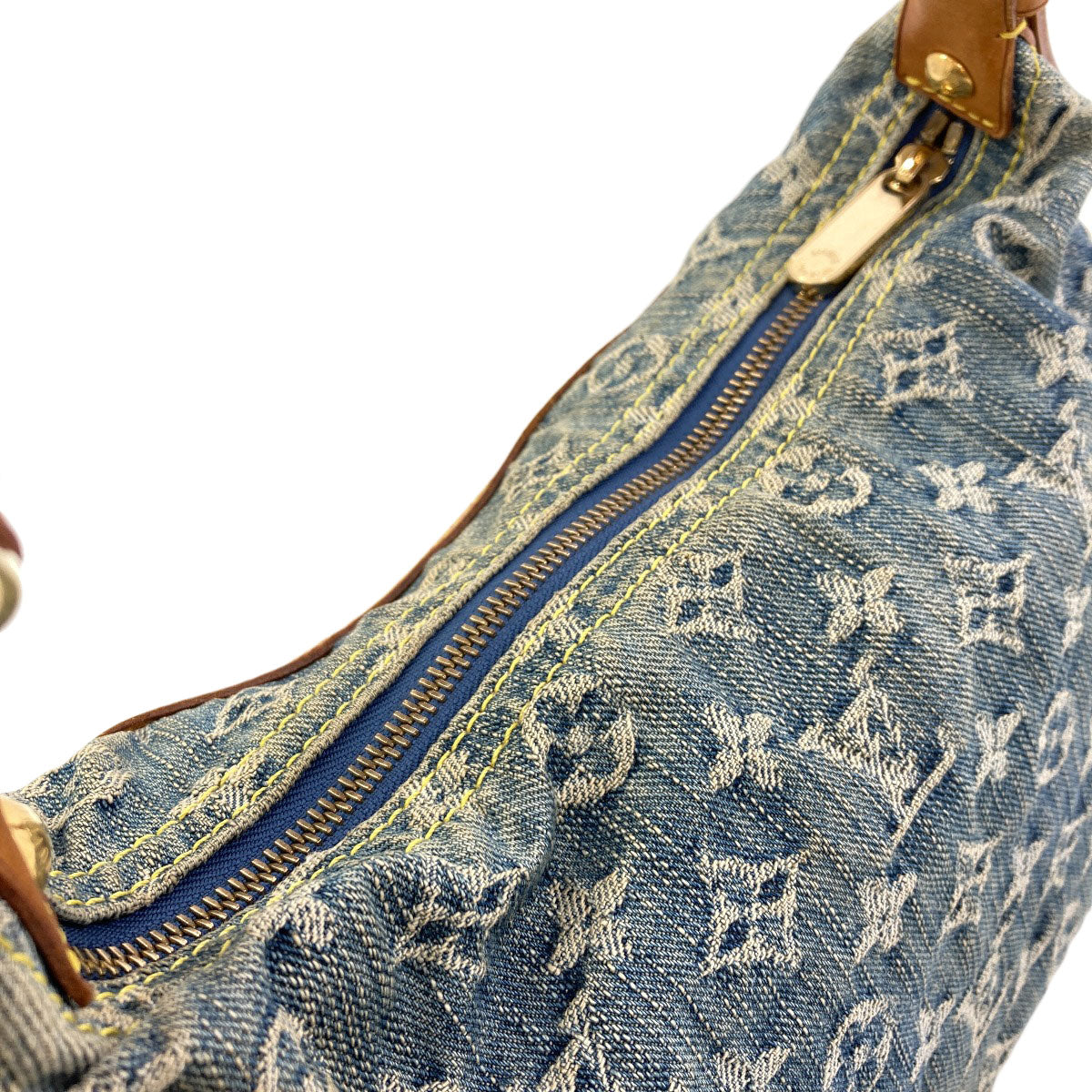 LOUIS VUITTON M95049 Baggy PM Handbag Monogram Denim Ladies [Used]