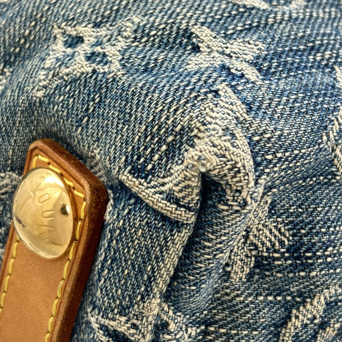 LOUIS VUITTON M95049 Baggy PM Handbag Monogram Denim Ladies [Used]