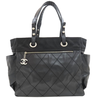 CHANEL Paris Biarritz GM SilverHardware Tote Bag Calf Ladies [Used]
